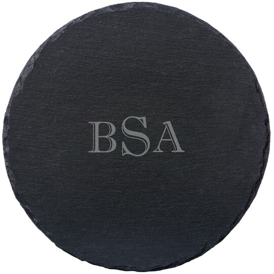 Charcoal 11-inch Round Slate Serving Board
